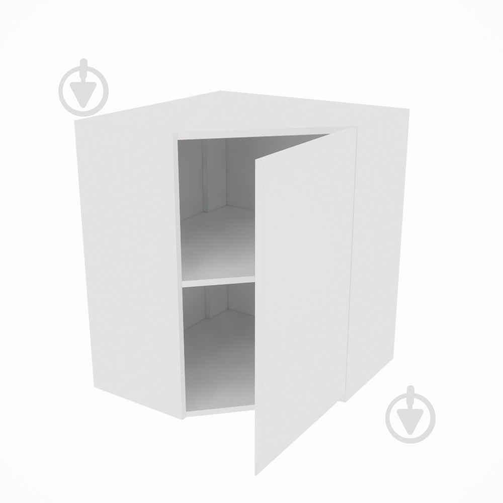 Шафа Влада (60х60/60х60Ск права) білий шовк/білий Світ Меблів - фото 2