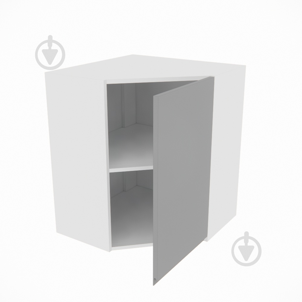 Шафа Влада (60х60/60х60Ск права) сірий оксамит/білий Світ Меблів - фото 2 Шафа Влада (60х60/60х60Ск права) сірий оксамит/білий Світ Меблів - фото 2