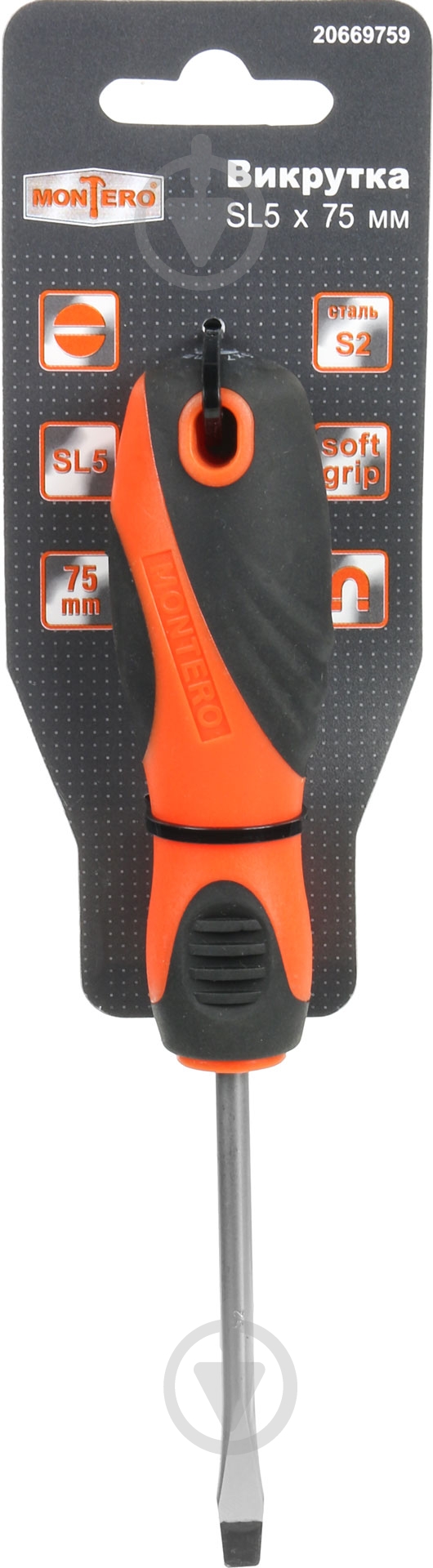 Отвертка Montero 5×75 мм MN-SD-SL5-75 - фото 2