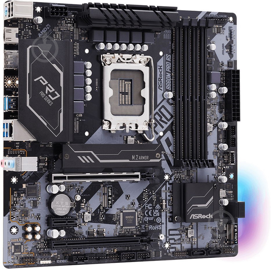 Материнская плата ASRock B660M PRO RS (Socket 1700, Intel B660, micro ATX) - фото 3