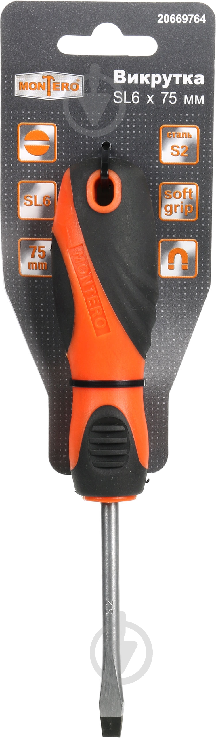 Отвертка Montero 6×75 мм MN-SD-SL6-75 - фото 2