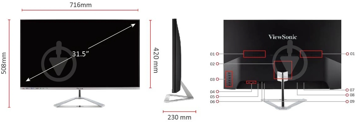 Монитор ViewSonic VX3276-4K-MHD 32" (VX3276-4K-MHD) - фото 13 Монитор ViewSonic VX3276-4K-MHD 32" (VX3276-4K-MHD) - фото 13