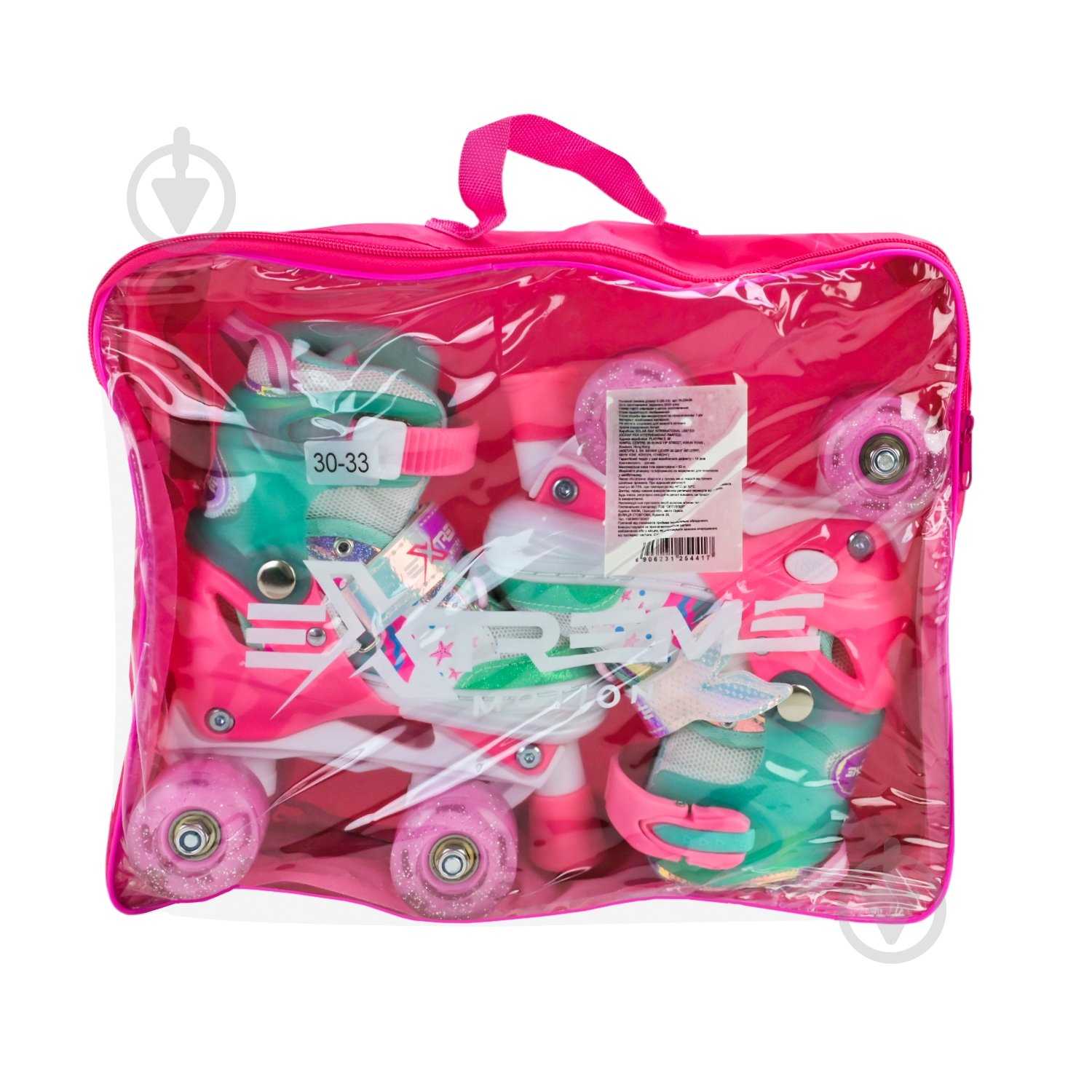 Роликові кросівки Shantou Extreme Motion RL25436 р. 30-33 рожево-зелений - фото 7