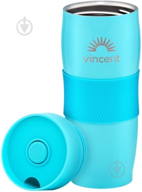 Термочашка Vincent Electric Blue 0,35 л VC-1527EB - фото 2 Термочашка Vincent Electric Blue 0,35 л VC-1527EB - фото 2