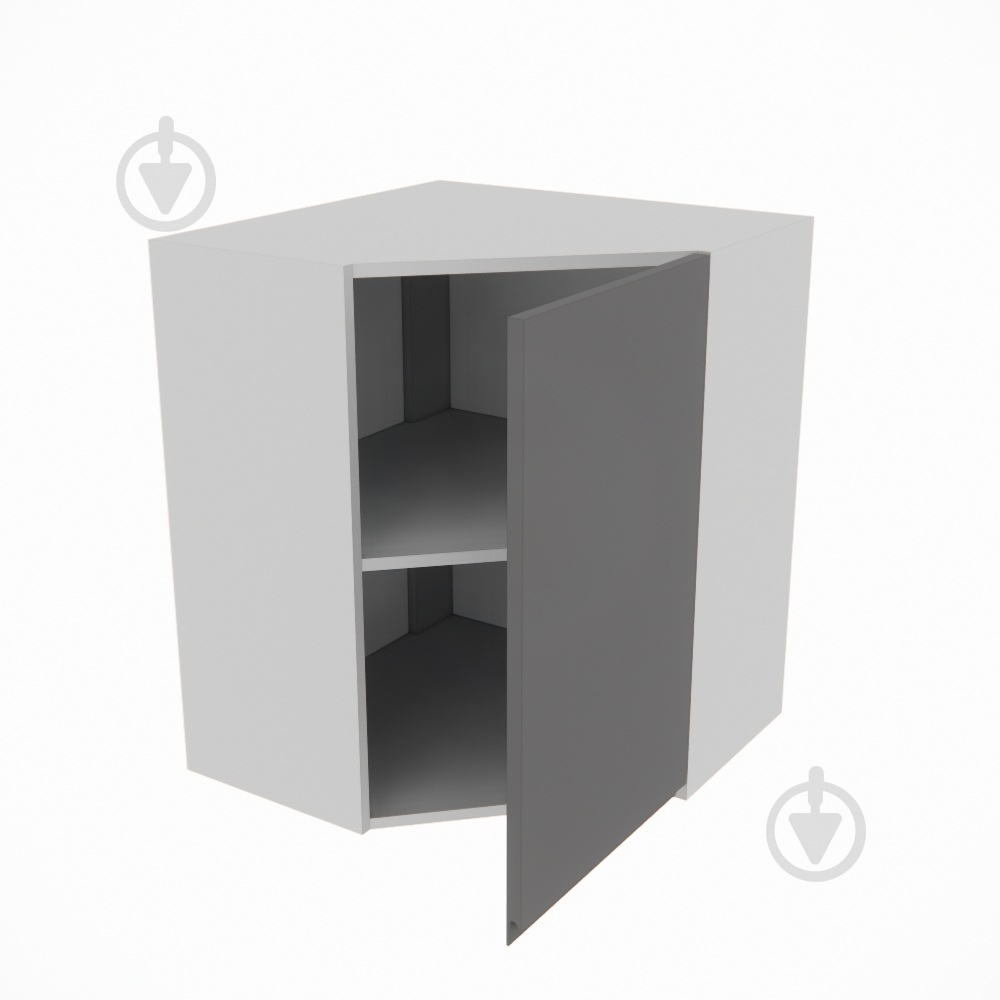 Шкаф Влада (60х60/60х60Ск правая) графит/пепельный Світ Меблів - фото 2 Шкаф Влада (60х60/60х60Ск правая) графит/пепельный Світ Меблів - фото 2