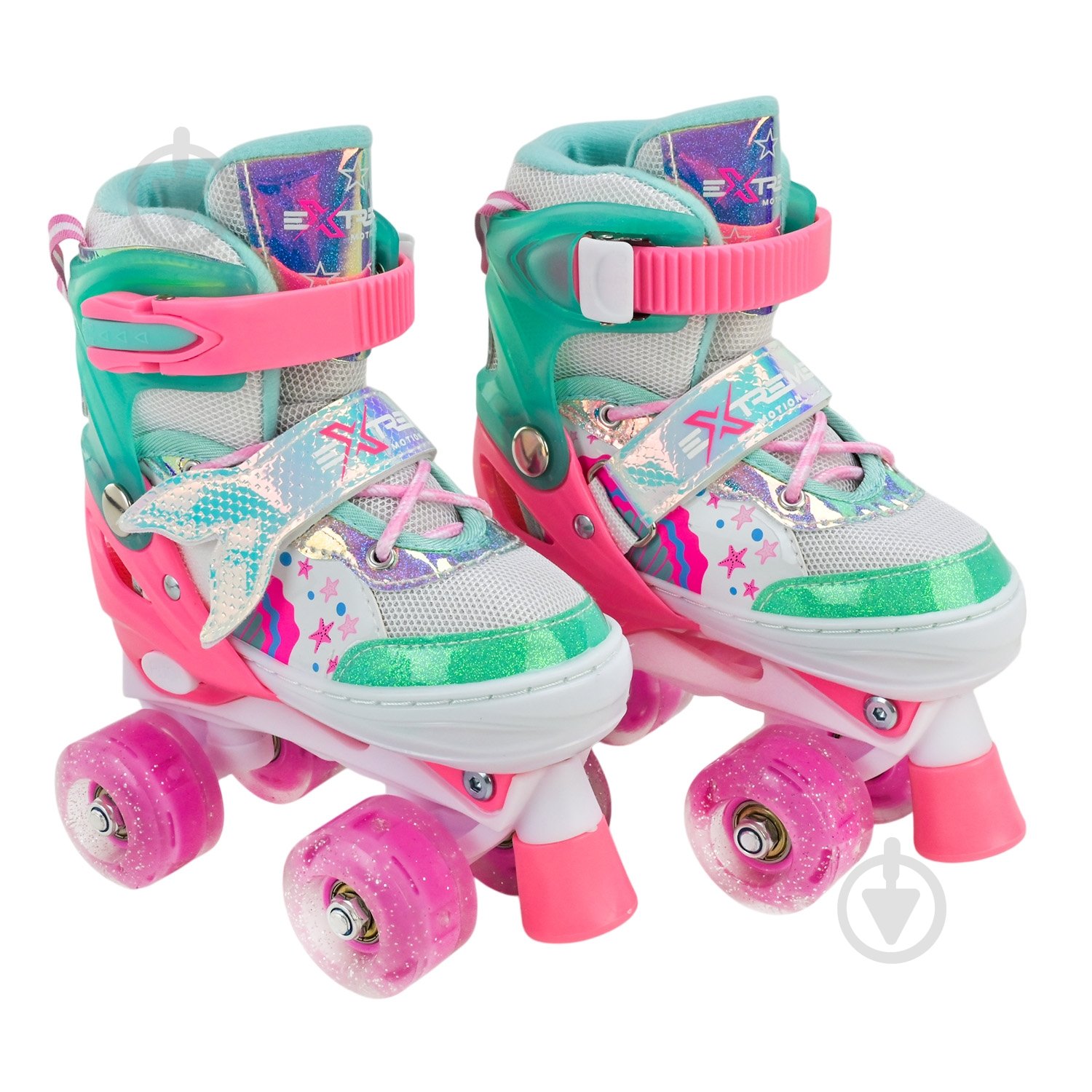 Роликовые коньки Shantou Extreme Motion M RL25437 р. 34-37 зеленый - фото 2