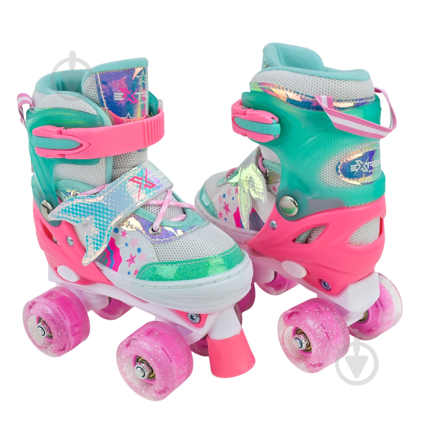 Роликовые коньки Shantou Extreme Motion M RL25437 р. 34-37 зеленый - фото 3