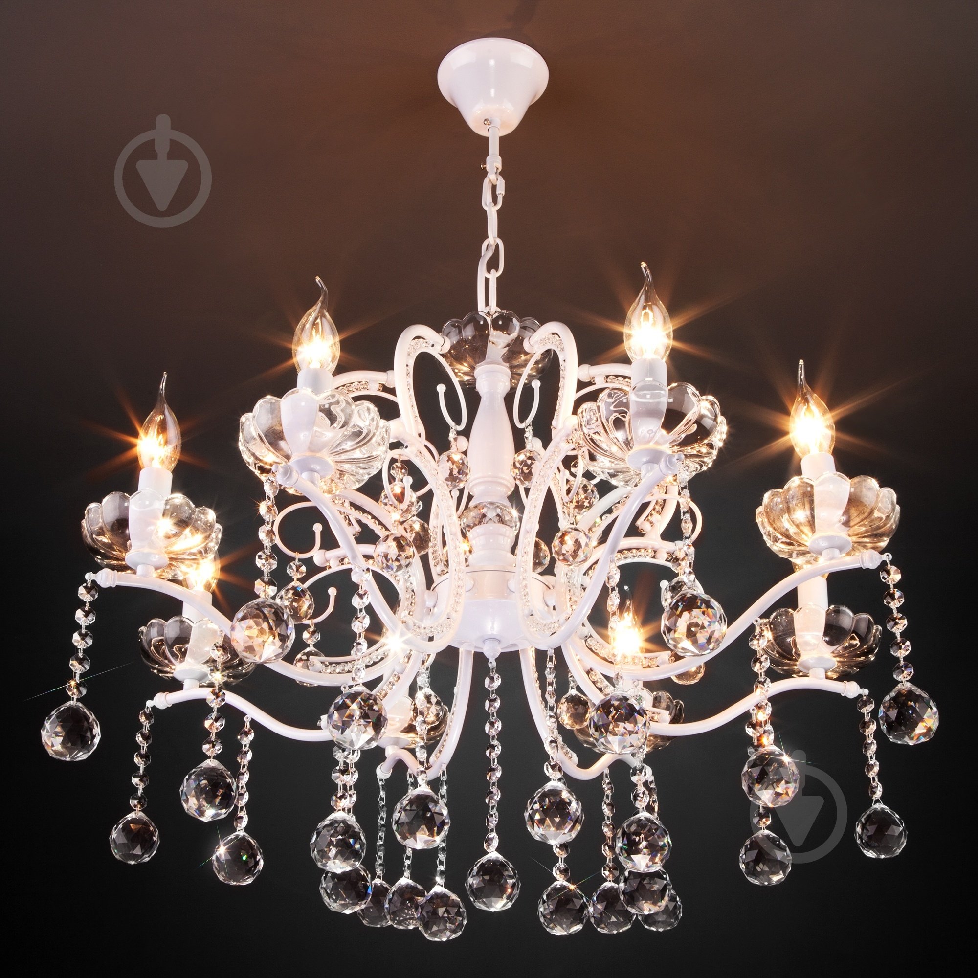 ВИТРИНА! Люстра подвесная Strotskis Brezza 8x60 Вт E14 белый 10107/8 (білий) - фото 12