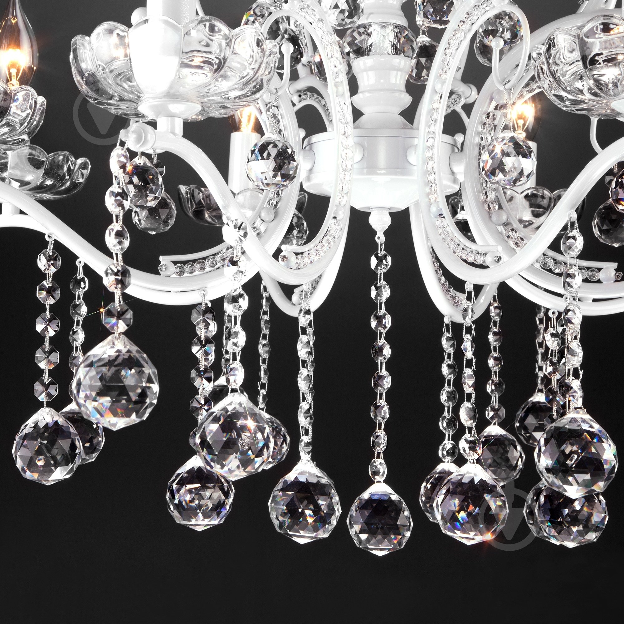 ВИТРИНА! Люстра подвесная Strotskis Brezza 8x60 Вт E14 белый 10107/8 (білий) - фото 14