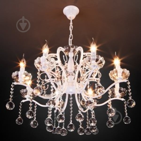 ВИТРИНА! Люстра подвесная Strotskis Brezza 8x60 Вт E14 белый 10107/8 (білий) - фото 6