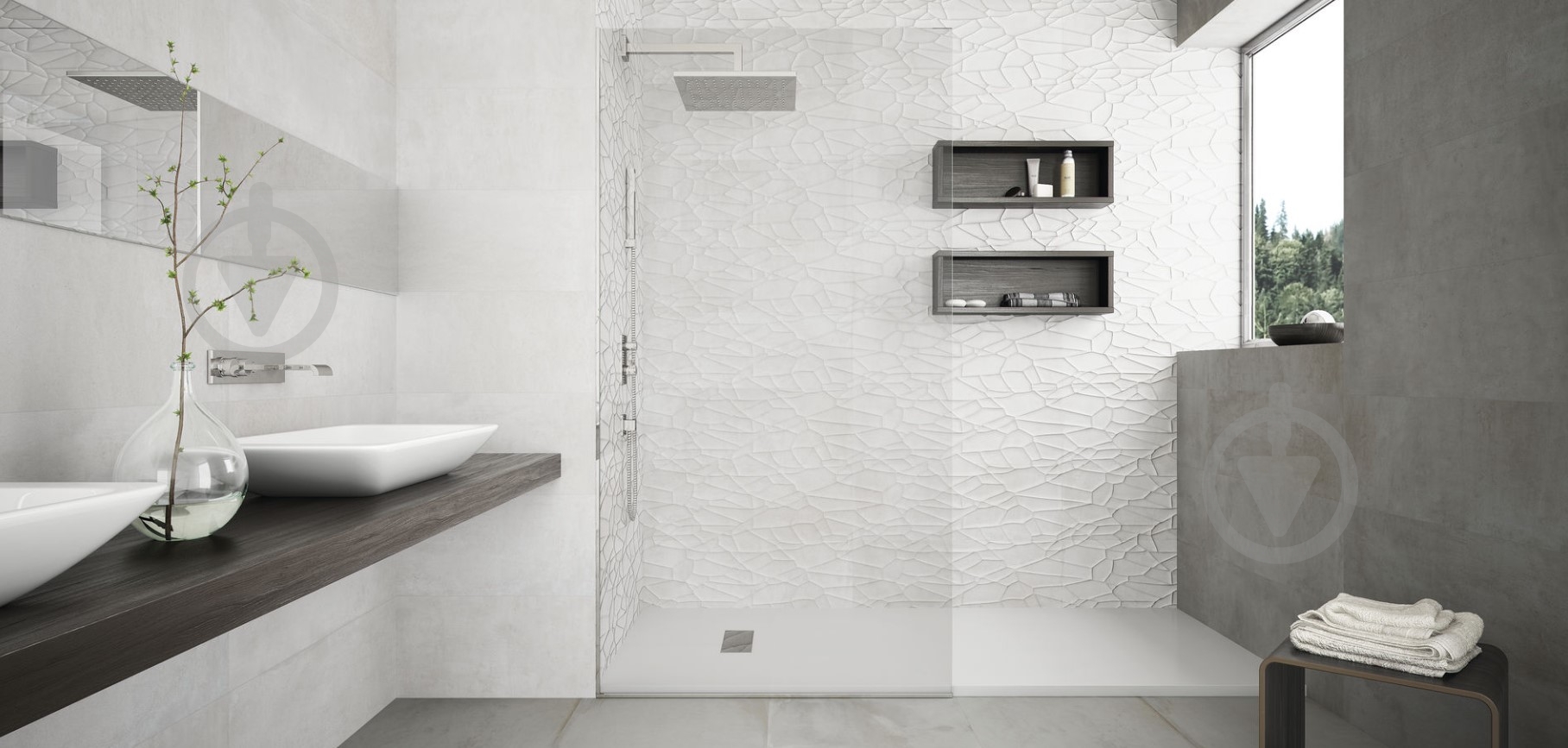 Плитка Cifre Relieve Reaction White 29,5x90 - фото 9 Плитка Cifre Relieve Reaction White 29,5x90 - фото 9