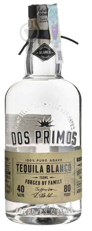 Текила Dos Primos Blanco 0,75 л 40,5% - фото 1 Текила Dos Primos Blanco 0,75 л 40,5% - фото 1