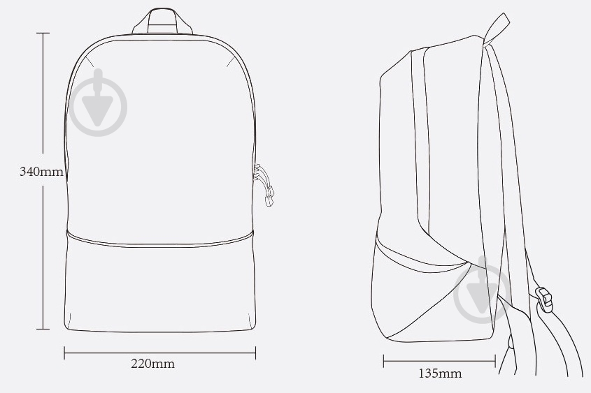 Рюкзак Xiaomi Z Bag Ultra Light Portable Mini Backpack Green - фото 2 Рюкзак Xiaomi Z Bag Ultra Light Portable Mini Backpack Green - фото 2