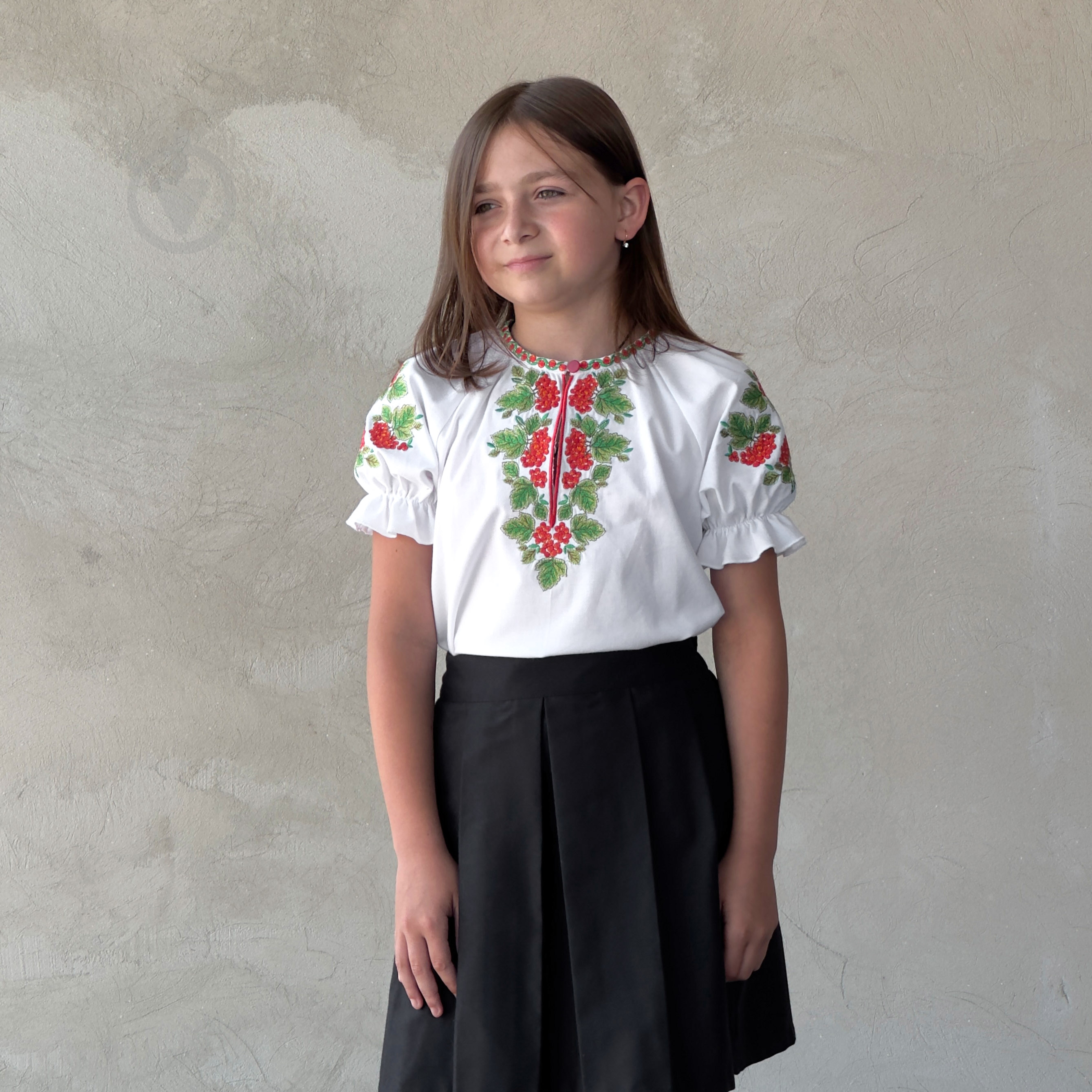 Вышиванка для девочек Эдельвика Калина р.122 белый 263-25/09 - фото 1 Вышиванка для девочек Эдельвика Калина р.122 белый 263-25/09 - фото 1