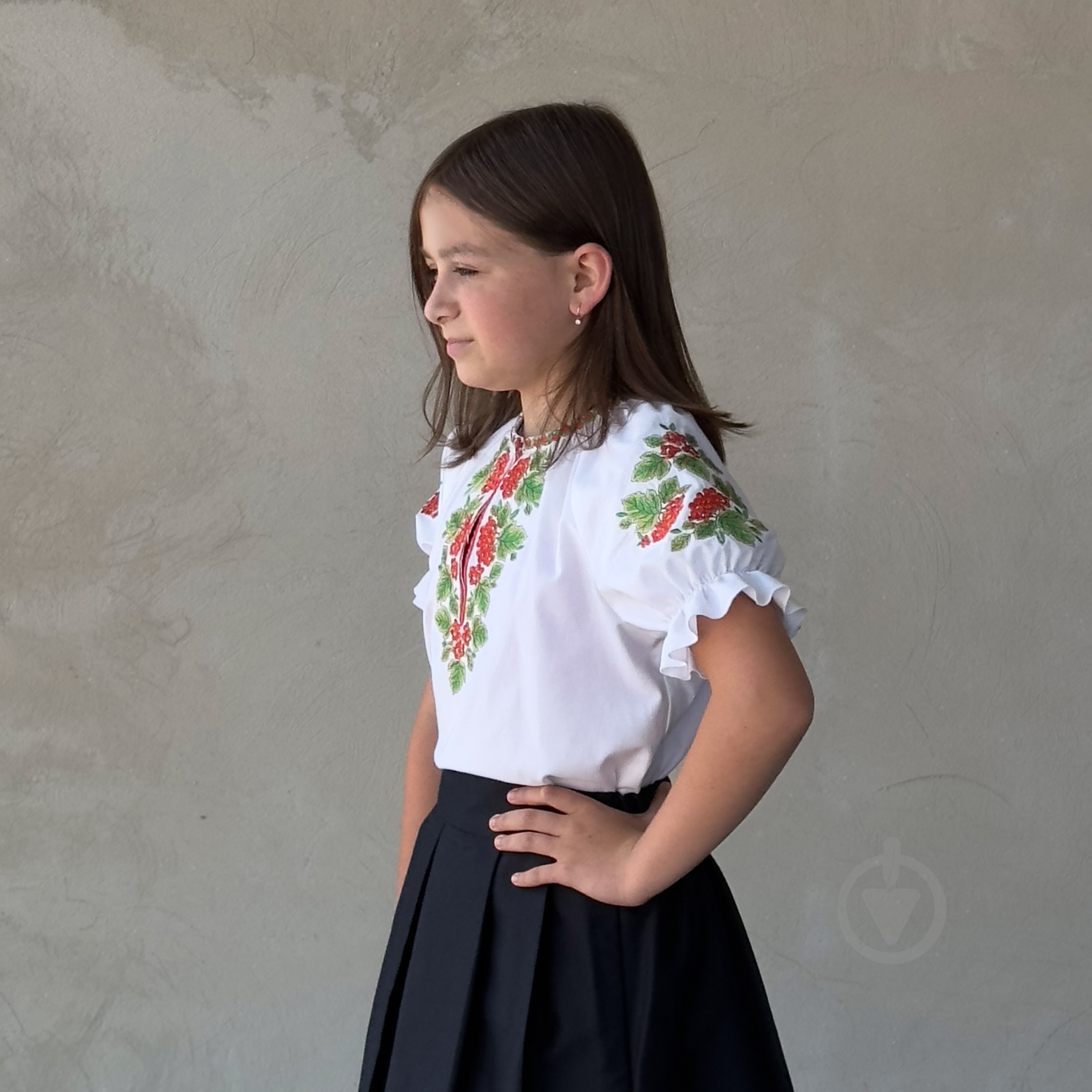 Вышиванка для девочек Эдельвика Калина р.122 белый 263-25/09 - фото 4 Вышиванка для девочек Эдельвика Калина р.122 белый 263-25/09 - фото 4