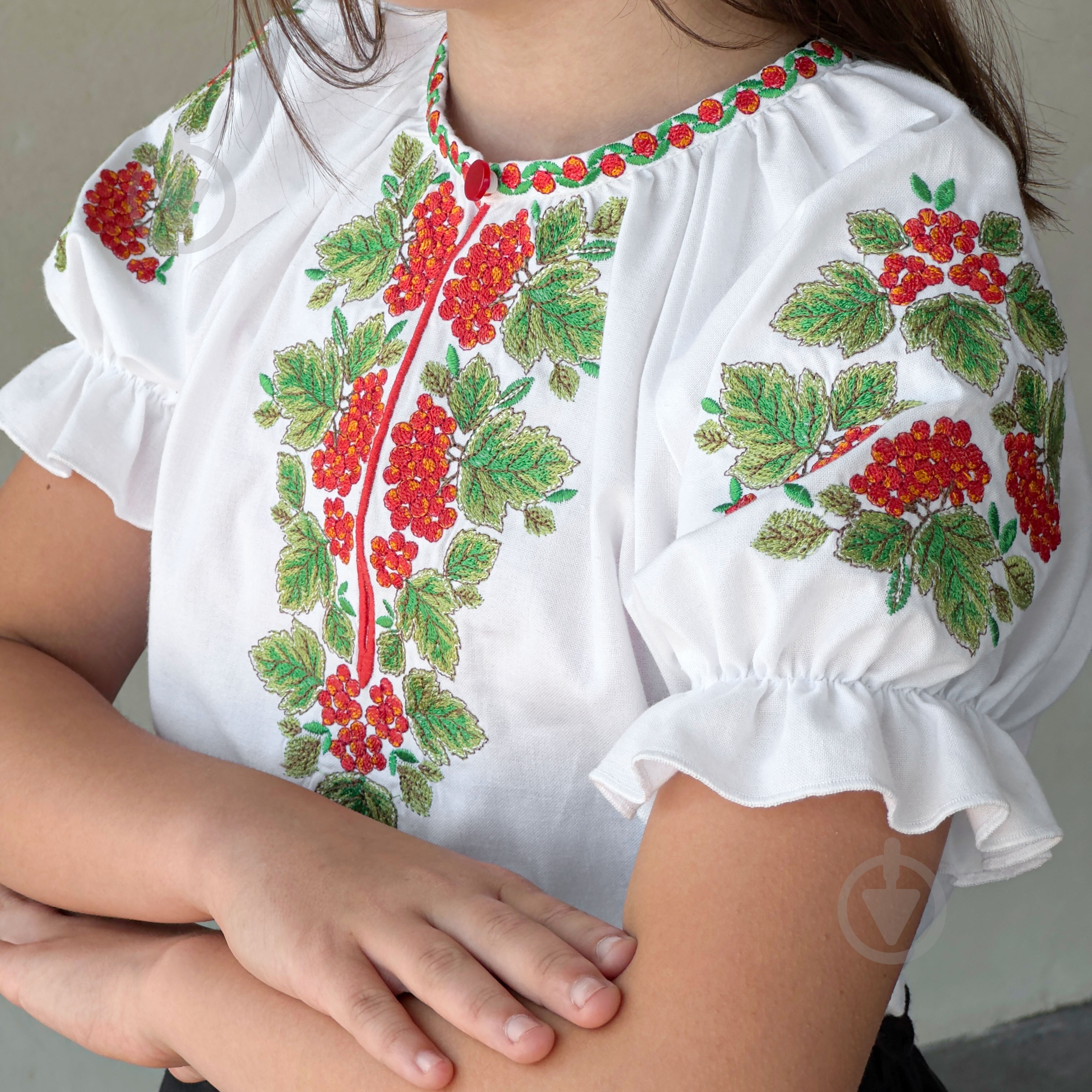 Вышиванка для девочек Эдельвика Калина р.122 белый 263-25/09 - фото 5 Вышиванка для девочек Эдельвика Калина р.122 белый 263-25/09 - фото 5