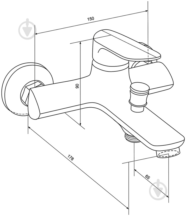 Смеситель для ванны Tango Sens 03 - фото 2