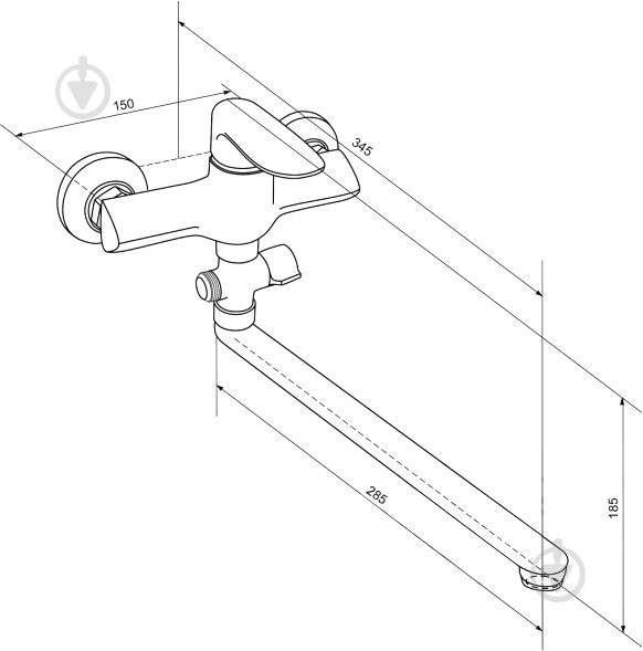 Смеситель для ванны Tango Sens 04 - фото 4 Смеситель для ванны Tango Sens 04 - фото 4