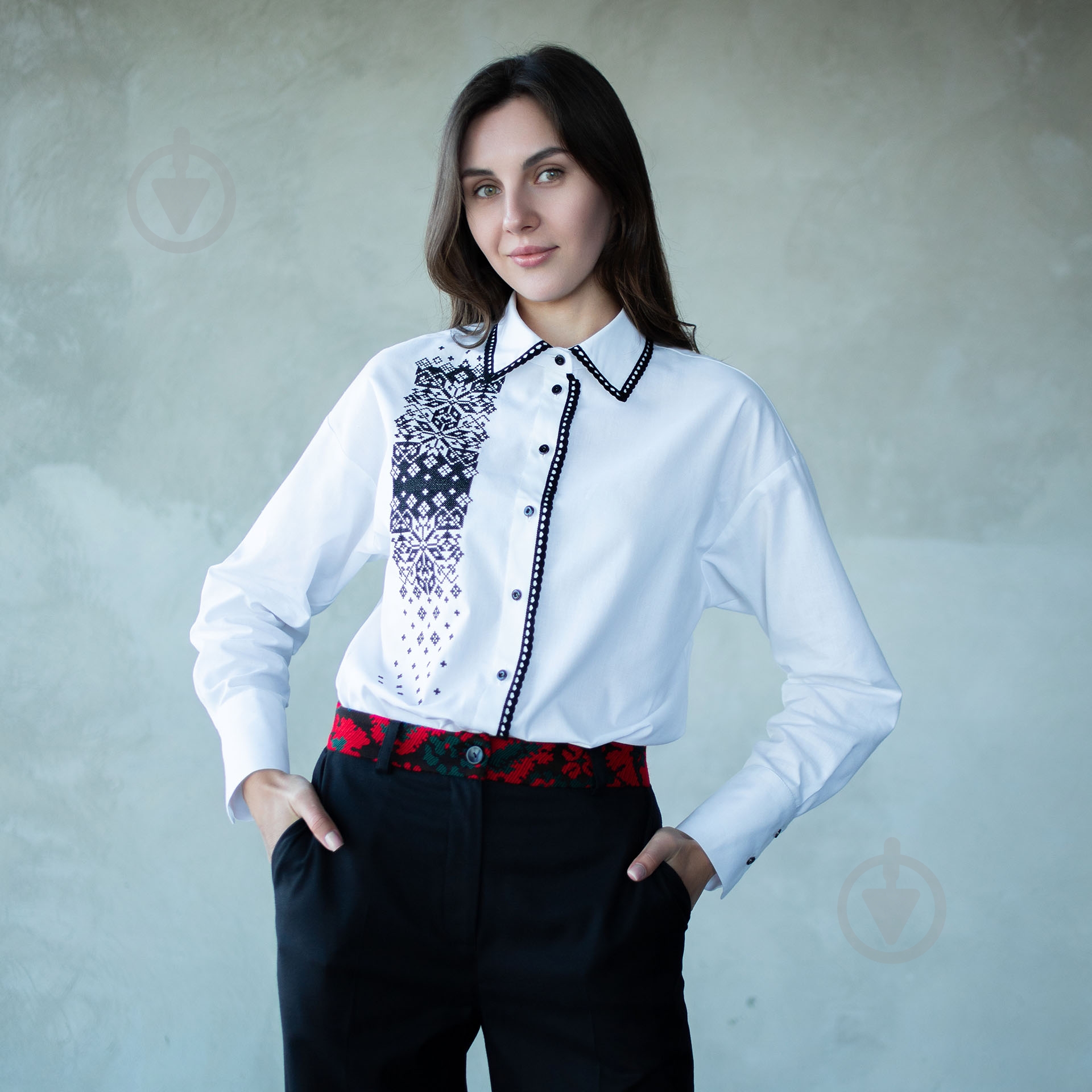 Блуза Эдельвика р. 40 (M/L) белый 448-25/09 - фото 1
