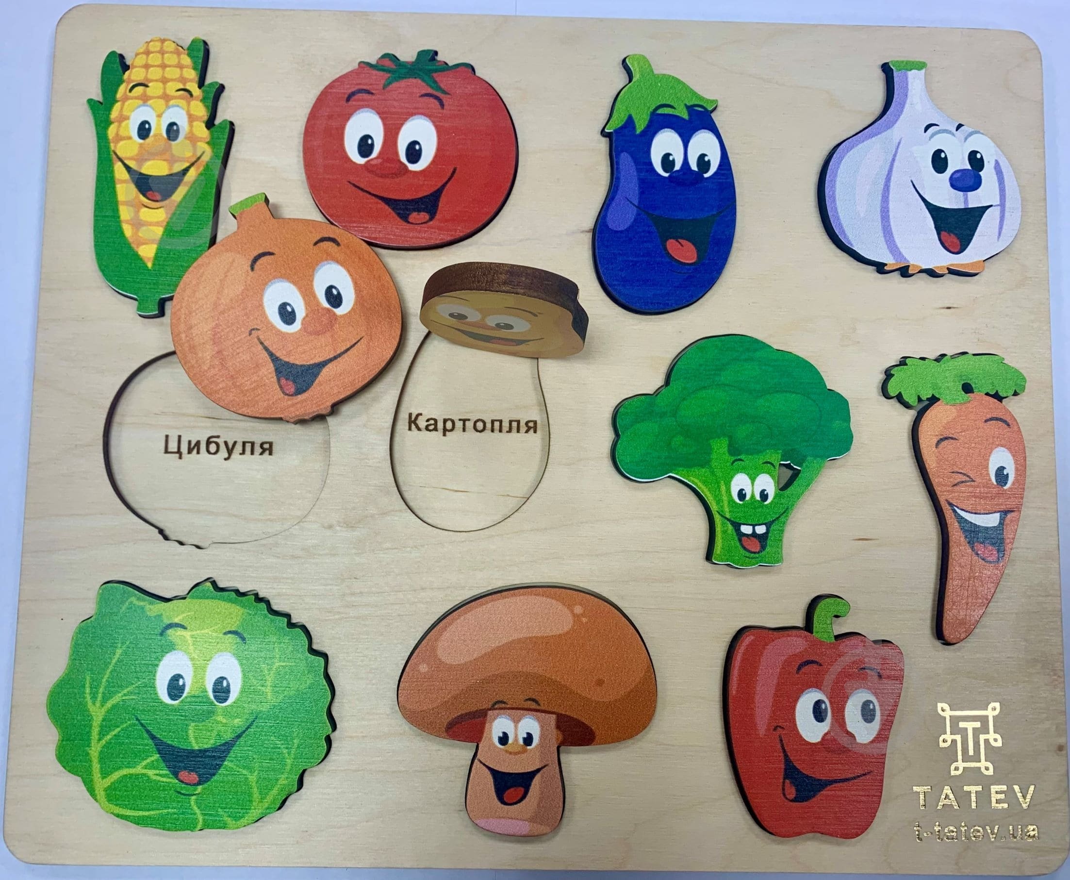 Пазлы деревянные Tatev "Овощи" - фото 5