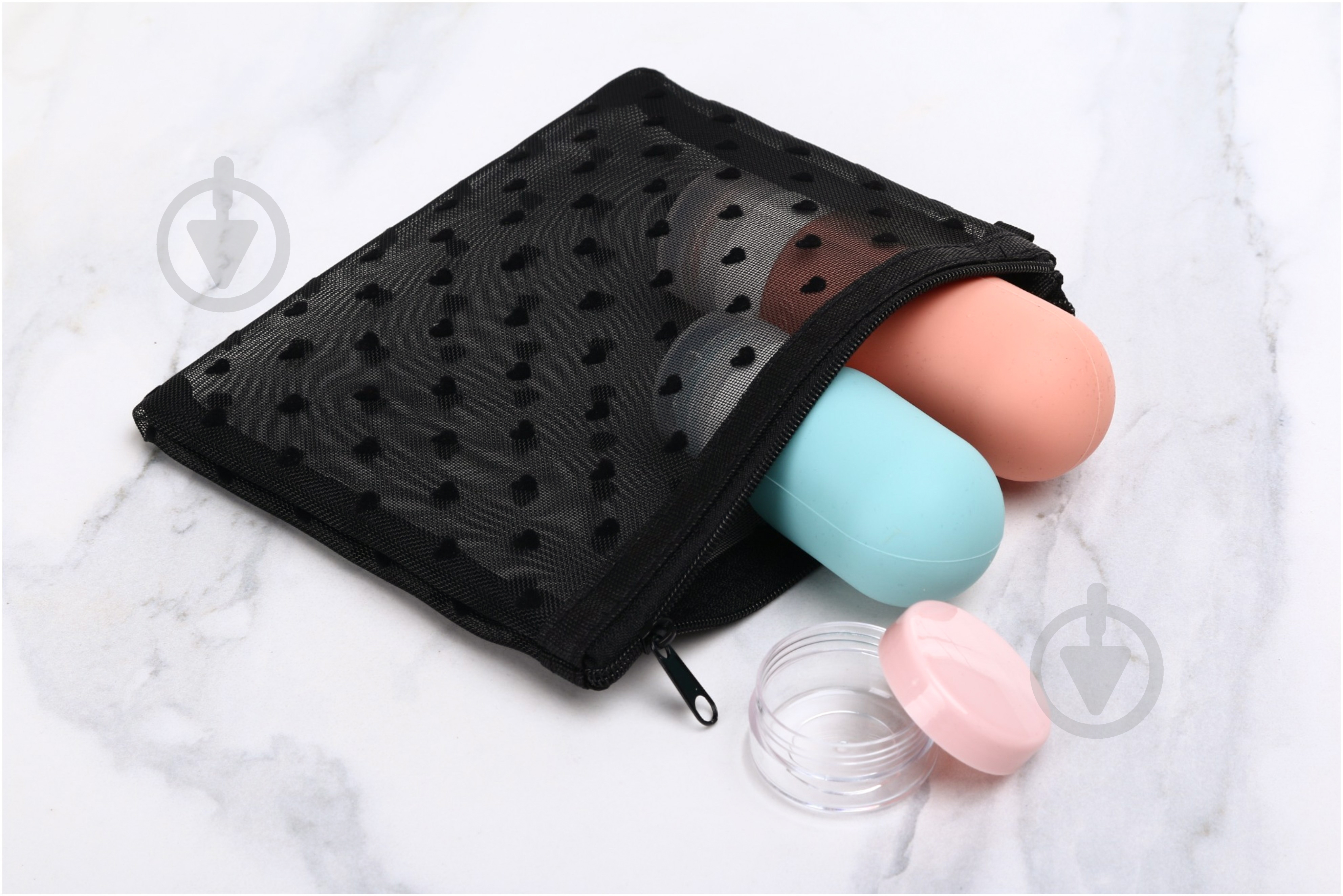 Мини-косметичка черная 15х18 см - фото 4