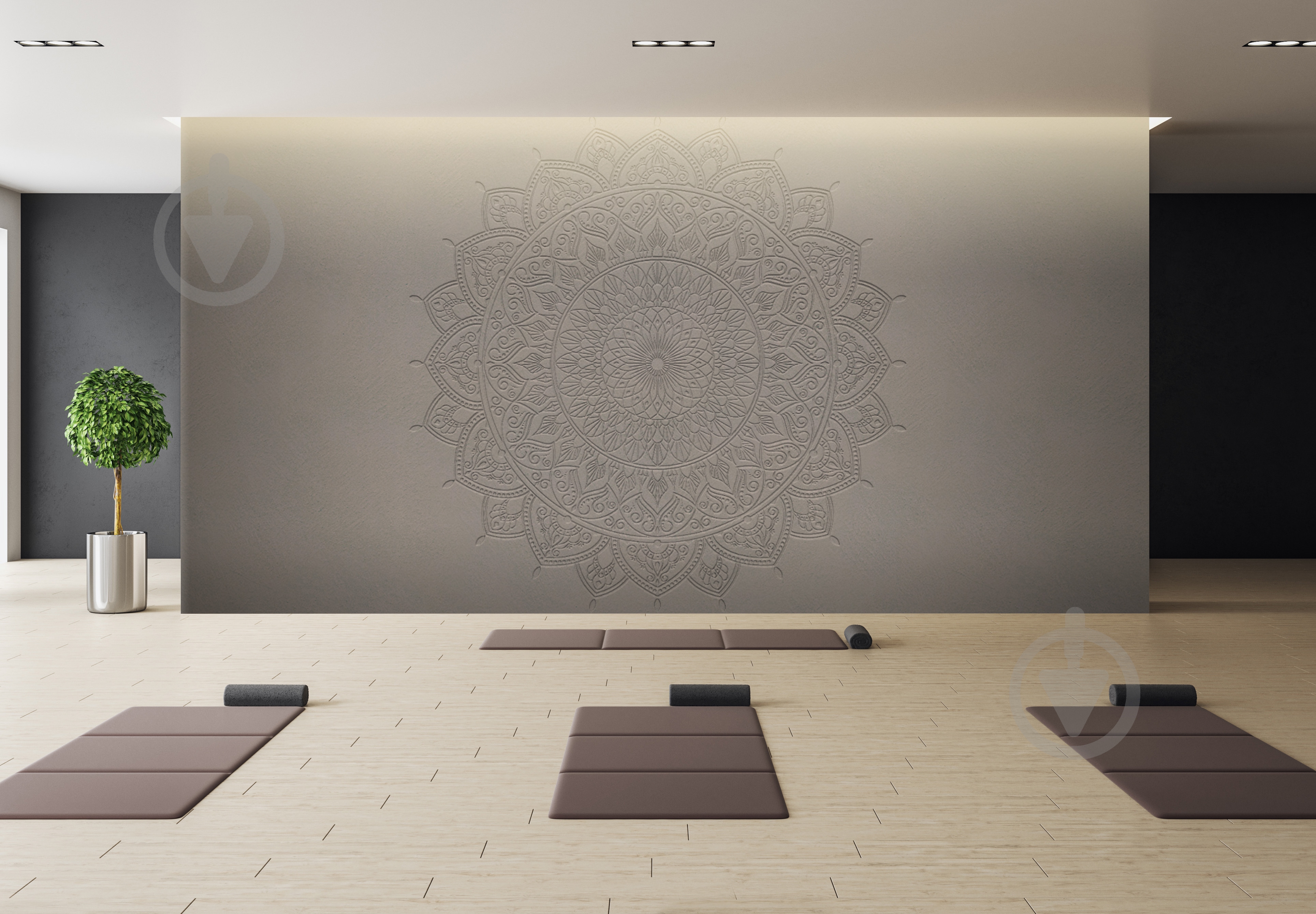 Настенное покрытие (панно) неокрашенное DIMENSE Decor 3,06x2,8м 8,57 m2 Мандала доброты DP-0299/2 - фото 1