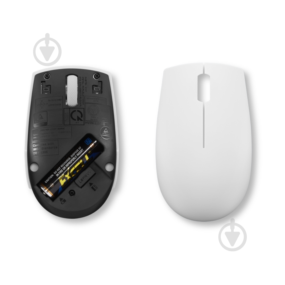 Мышь Lenovo 300 Wireless Compact cloud grey (GY51L15677) - фото 6