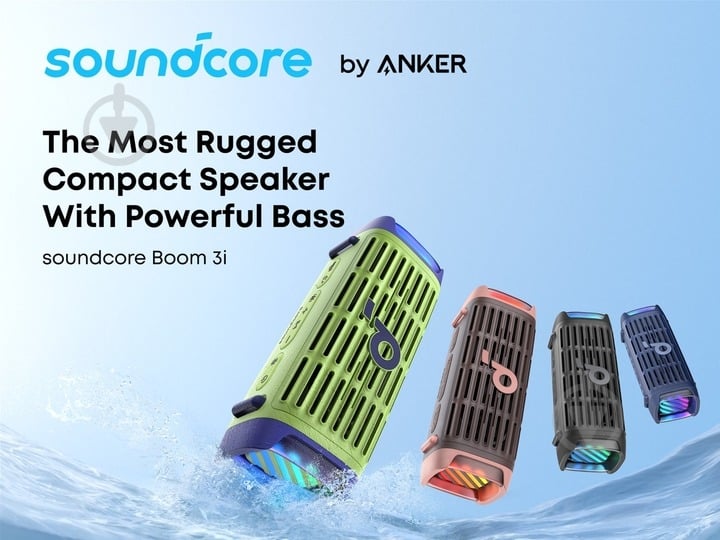 Портативна колонка Anker SoundСore Boom 3i black (D5100010) - фото 7 Портативна колонка Anker SoundСore Boom 3i black (D5100010) - фото 7