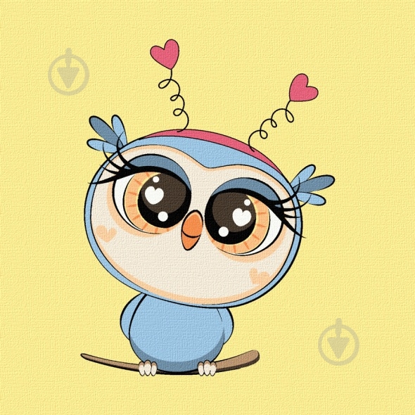 Картина по номерам Совеня с мольбертом 15x15 см Rosa Start - фото 2