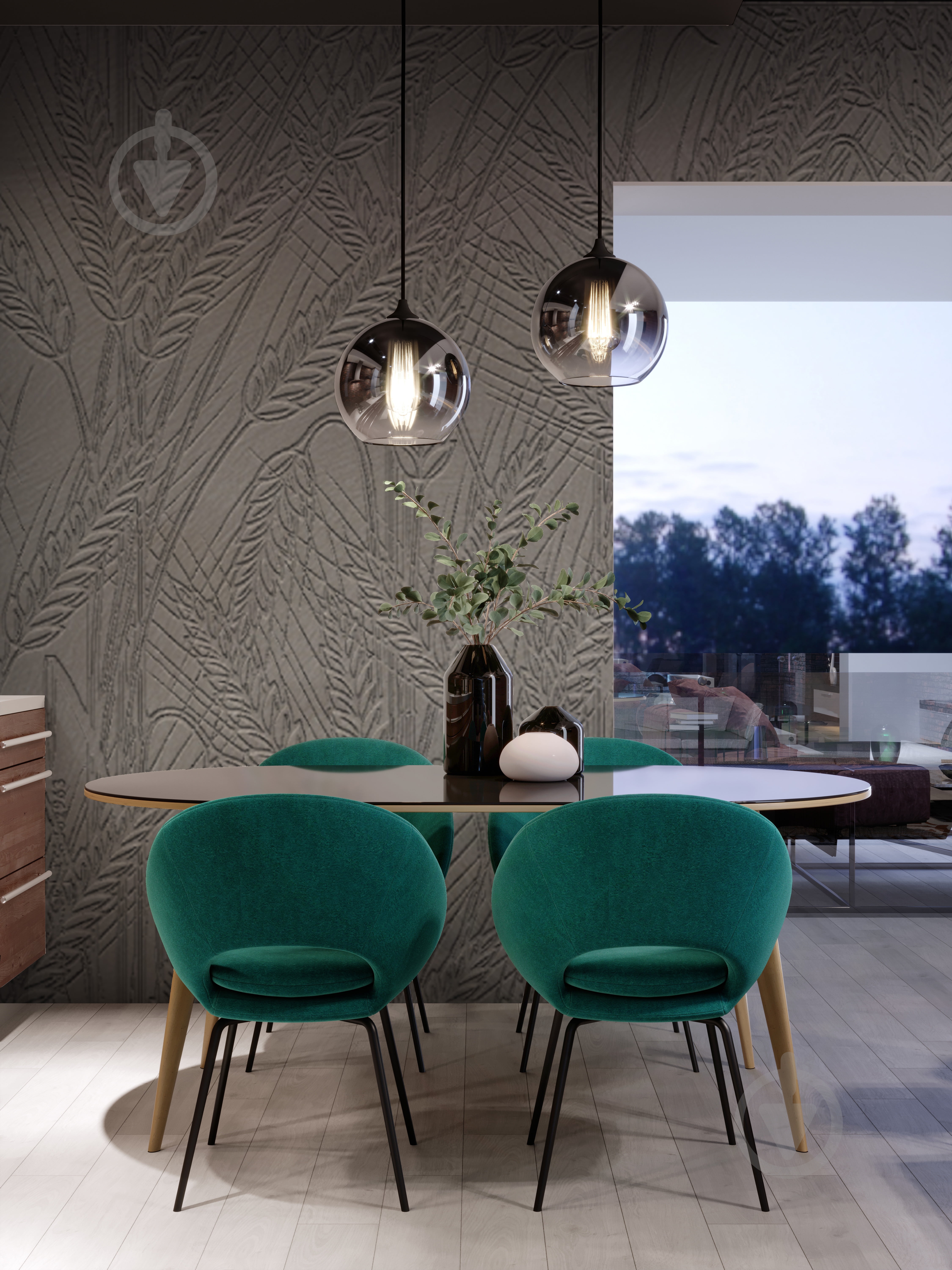 Dimense Настенное покрытие (панно) неокрашенное DIMENSE Decor1,53x2,8м 4,28 m2 Золотые поля DP-0295/2 - фото 3