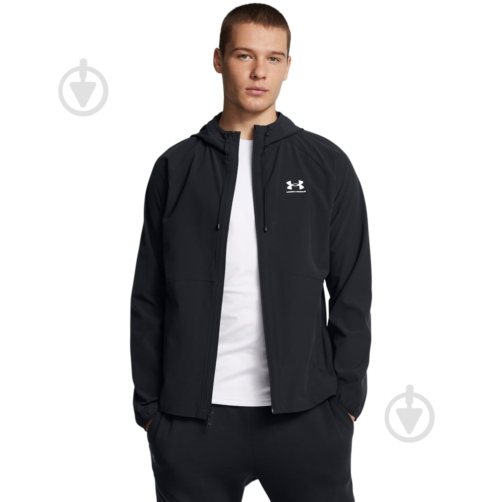 Вітрівка Under Armour Stretch Woven Windbreaker 6003001-001 р.L чорний - фото 1