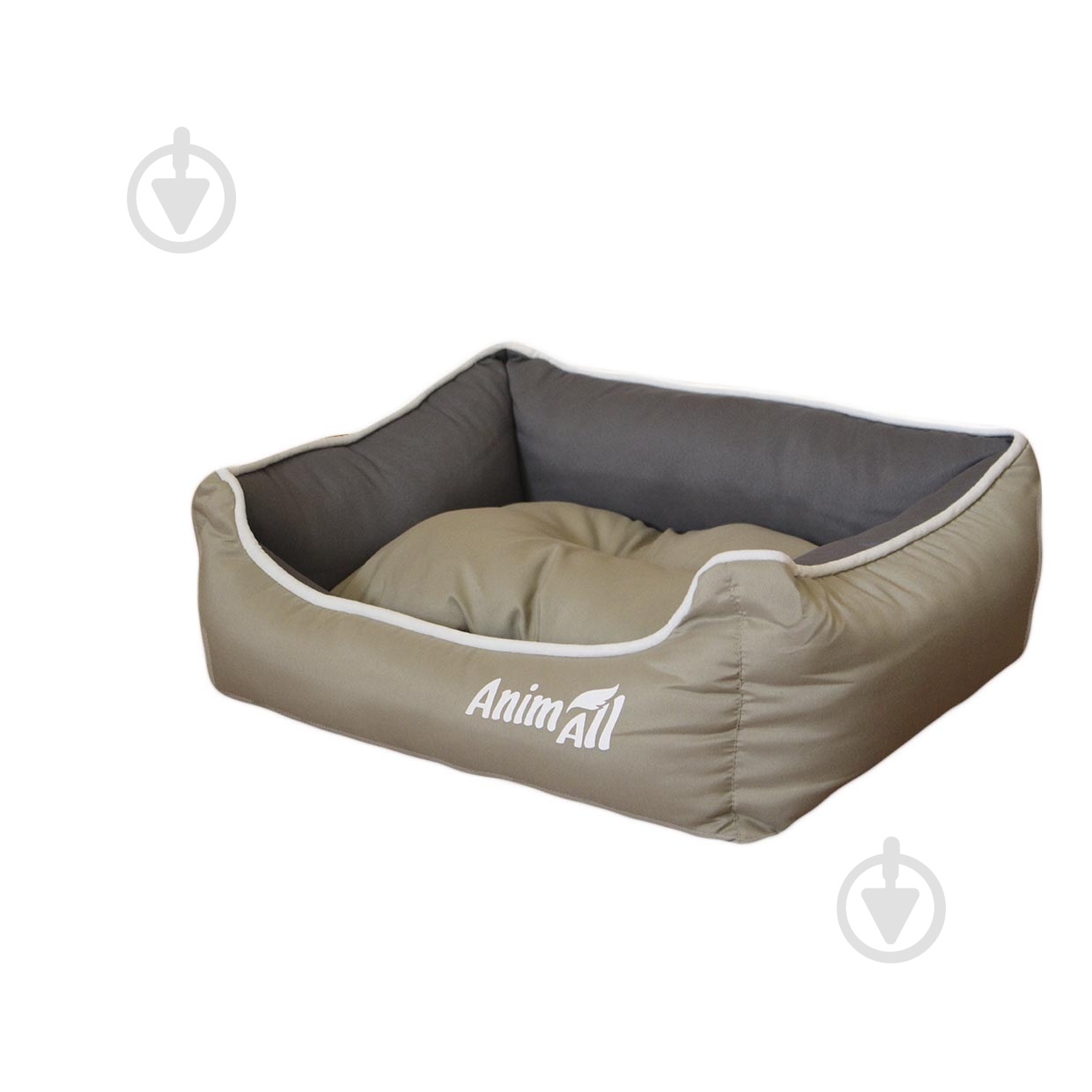 Лежак AnimAll Nena M 55x43x17 см оливковый с белым - фото 1 Лежак AnimAll Nena M 55x43x17 см оливковый с белым - фото 1