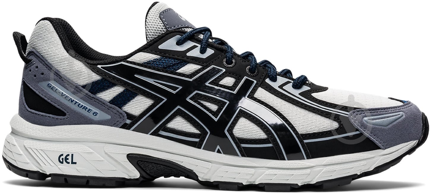 Кроссовки мужские демисезонные Asics GEL-VENTURE 6 1201A553-021 р.43,5 черно-бело-серые - фото 1