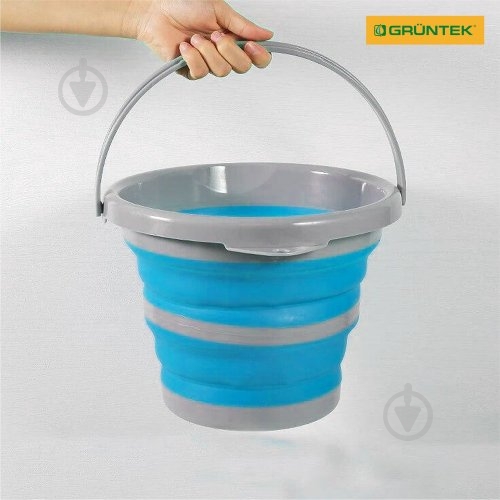 Ведро обычное Gruntek 5 л голубой/серый - фото 4 Ведро обычное Gruntek 5 л голубой/серый - фото 4