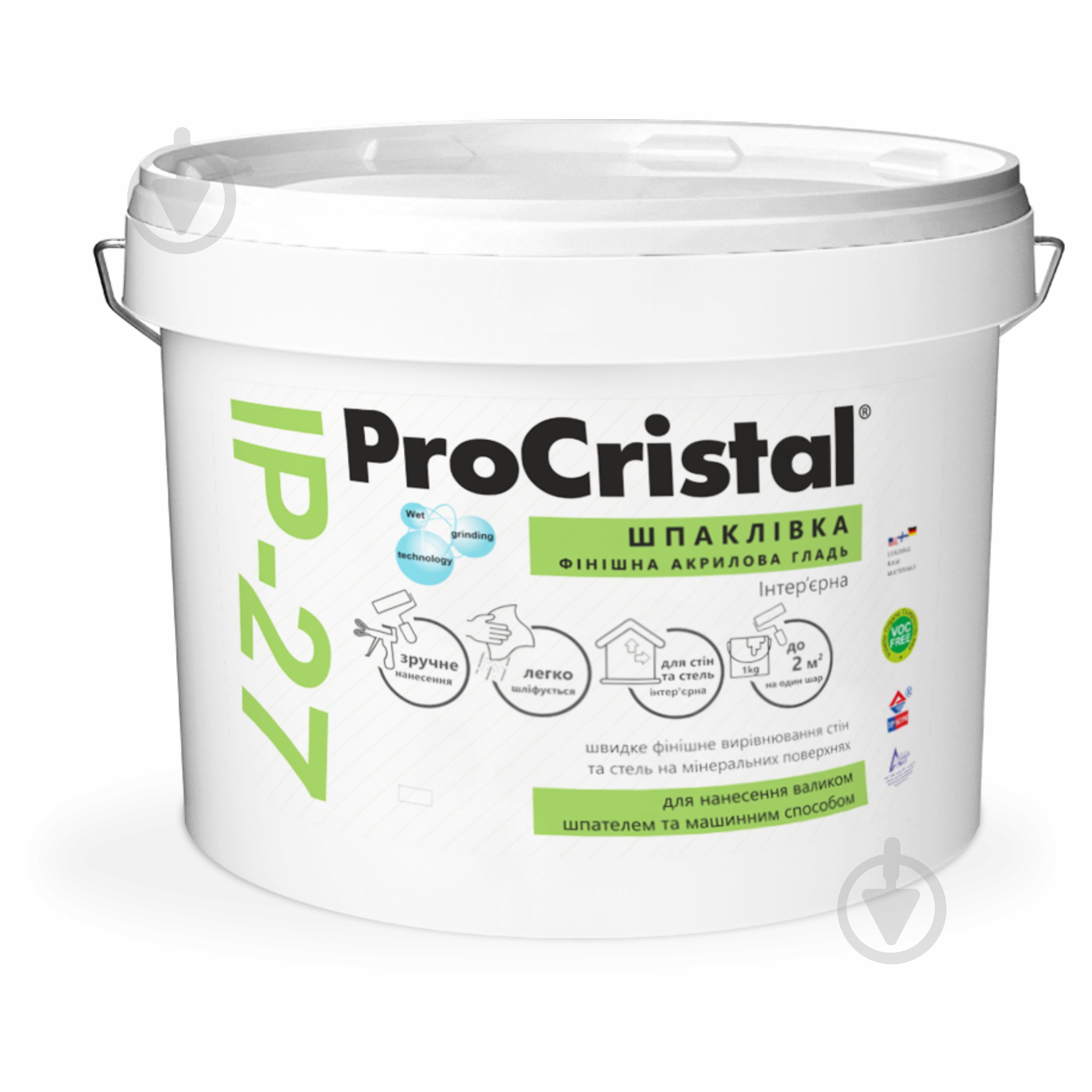 Шпаклівка ProCristal акрилова гладь “Фініш” ІР-27 - фото 1
