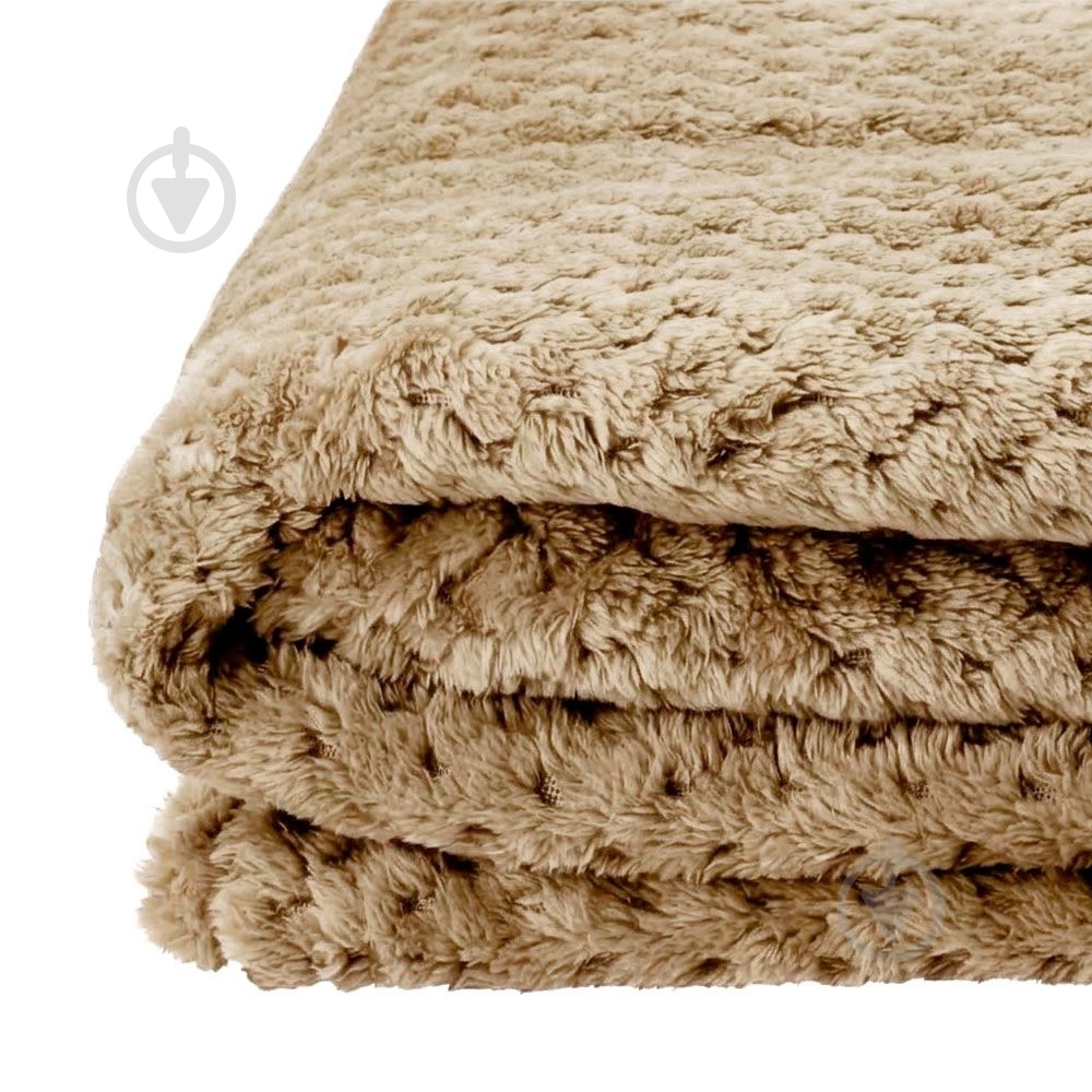 Плед флисовый Diamond 130x180 см бежевый Soft Me - фото 2