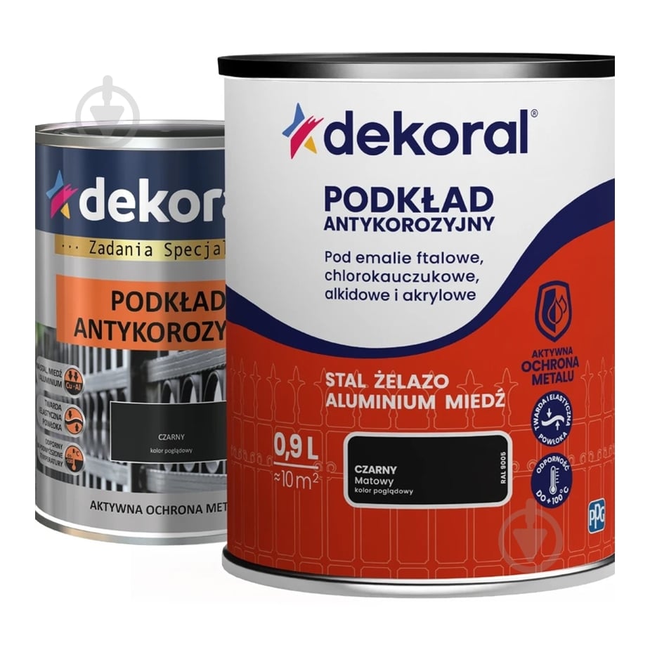 Грунт-антикор Dekoral Эмаколь RAL 3009 оксидно-красный глянец 0,9 л - фото 1