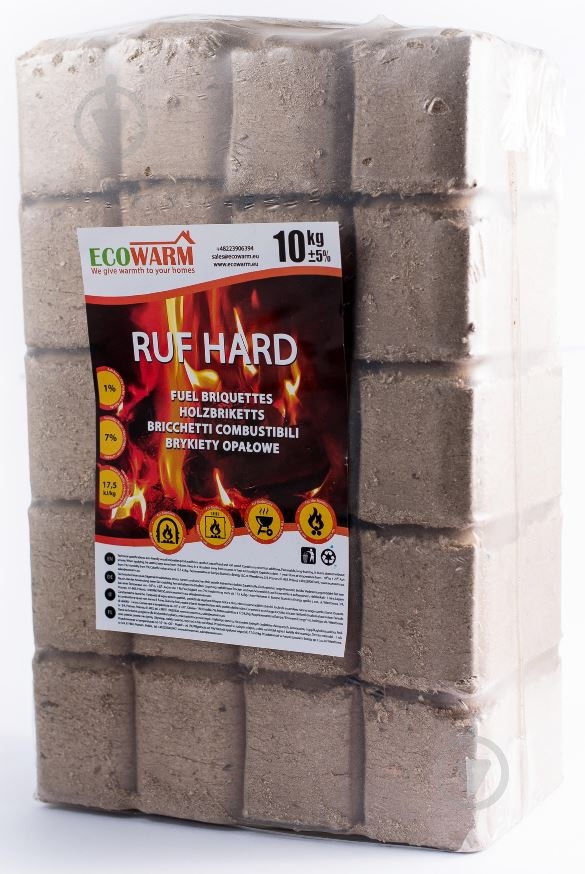 Брикеты топливные Ecowarm RUF 10 кг - фото 2