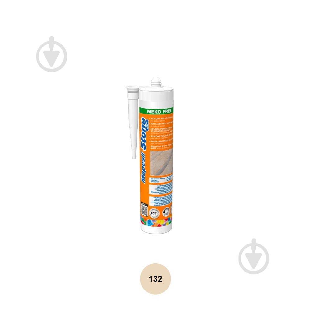 Герметик силиконовый Mapei Mapesil Stone Matt 132 бежевый 310 мл - фото 1
