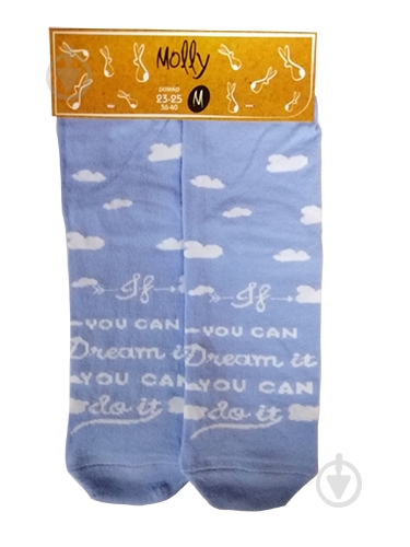 Носки женские Molly Мечтать р.23-25 голубой - фото 1 Носки женские Molly Мечтать р.23-25 голубой - фото 1