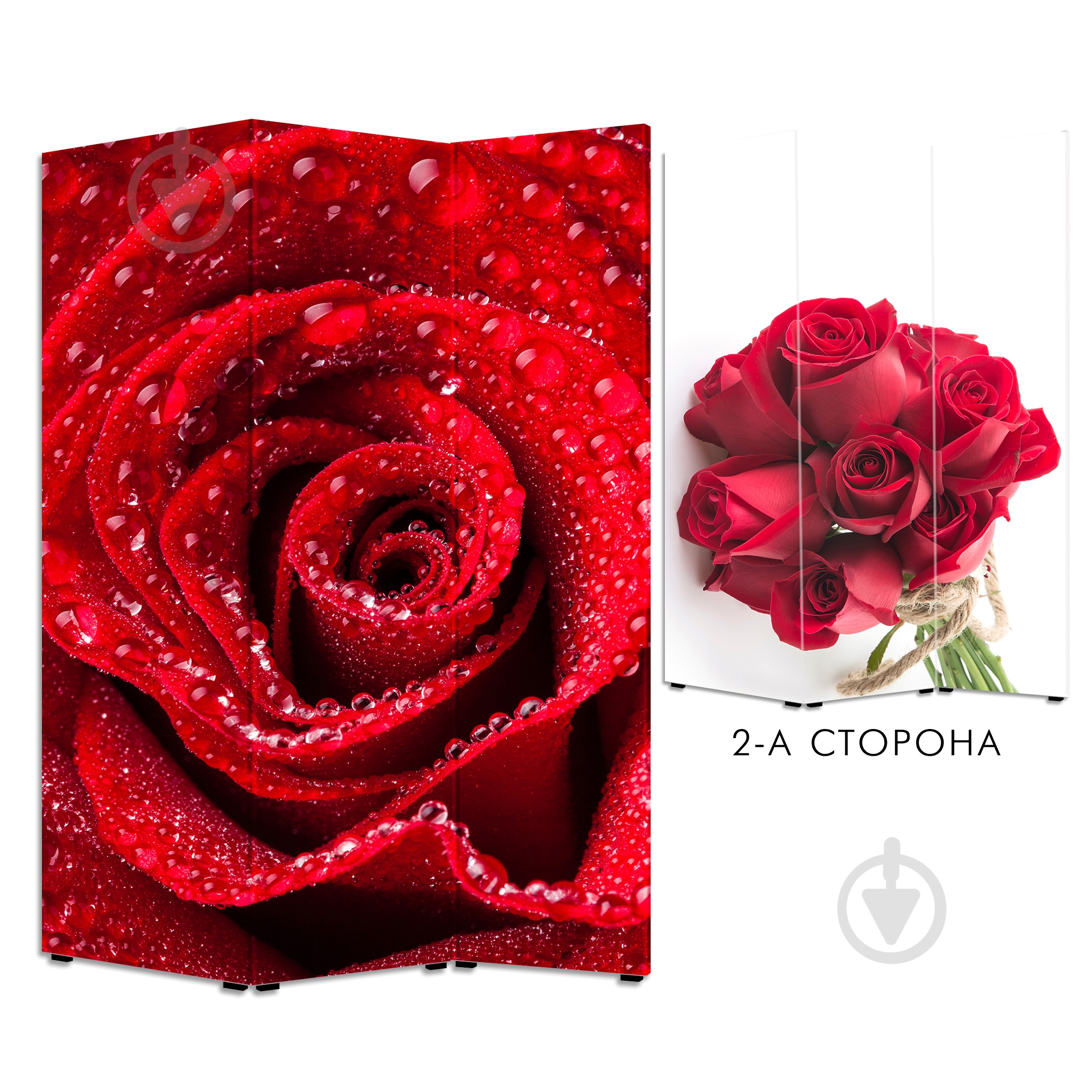 Ширма Теамо Розы 1750x1180x20 мм разноцветный - фото 1