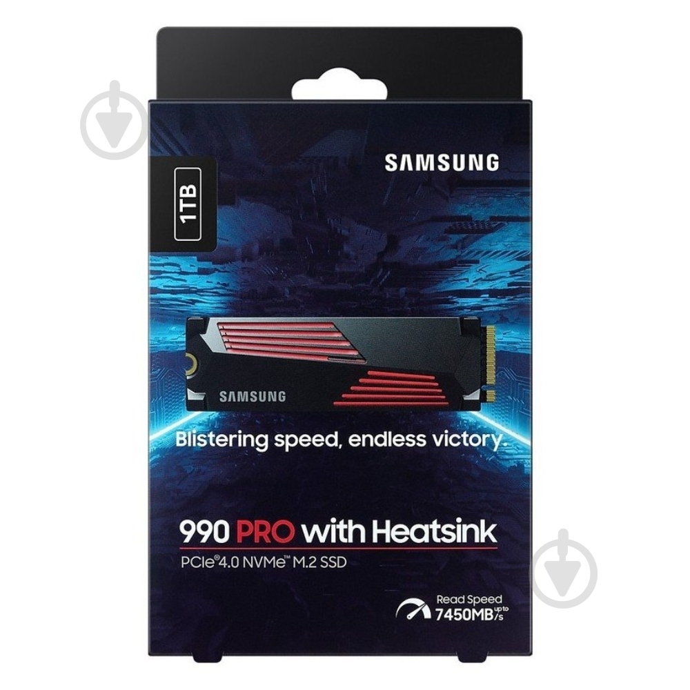 SSD-накопитель Samsung 990 PRO with Heatsink 1000GB M.2 PCI Express 4.0 x4 MLC (MZ-V9P1T0CW) - фото 5