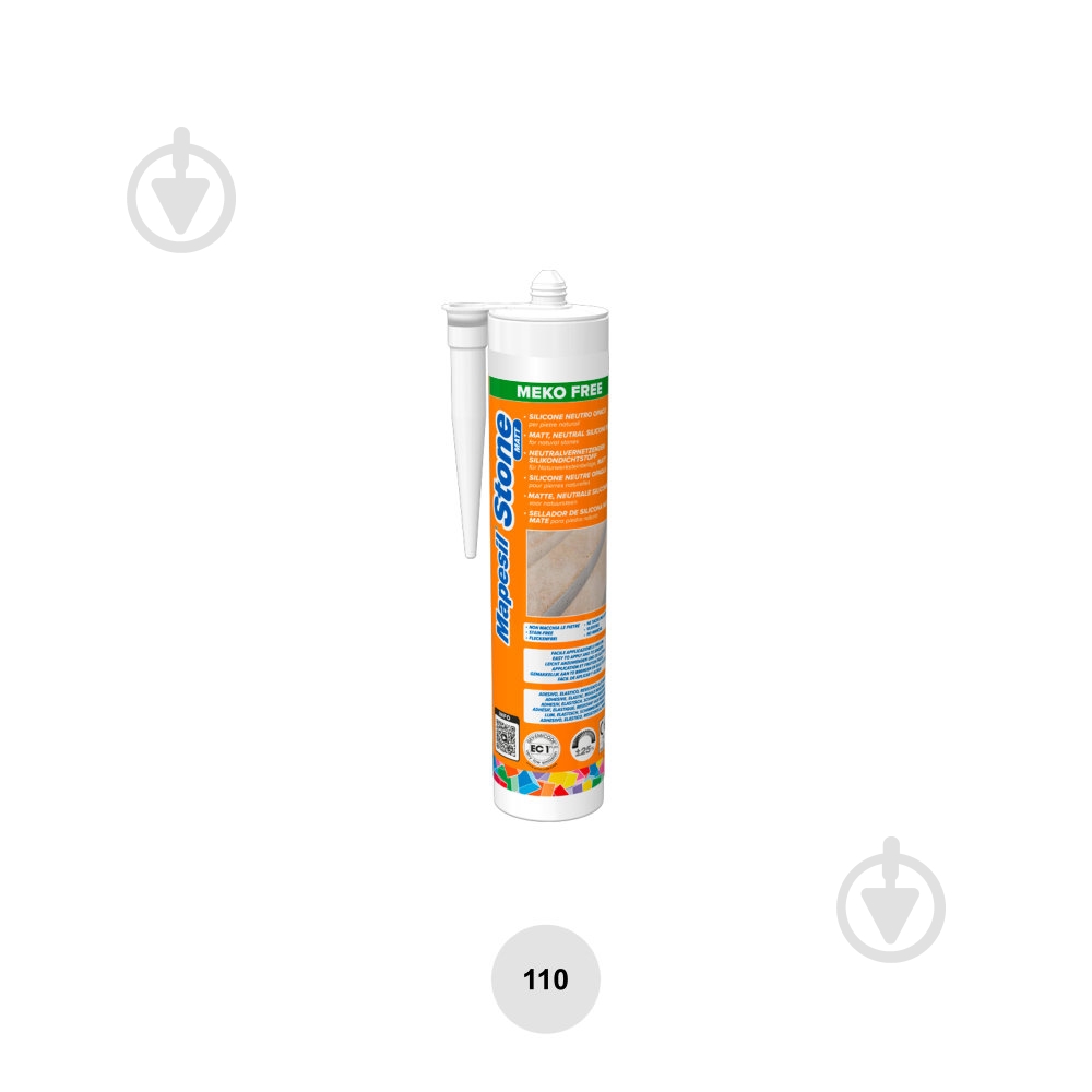 Герметик силиконовый Mapei Mapesil Stone Matt 110 (60311267) манхэттен 310 мл - фото 1