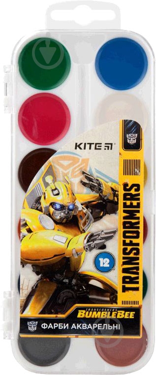Краски акварельные Transformers 12 кольорів TF19-061 KITE - фото 1