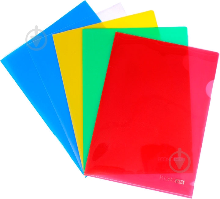 Набор папок-уголков 180 мкм А5 в ассортименте Economix E31156 - фото 1