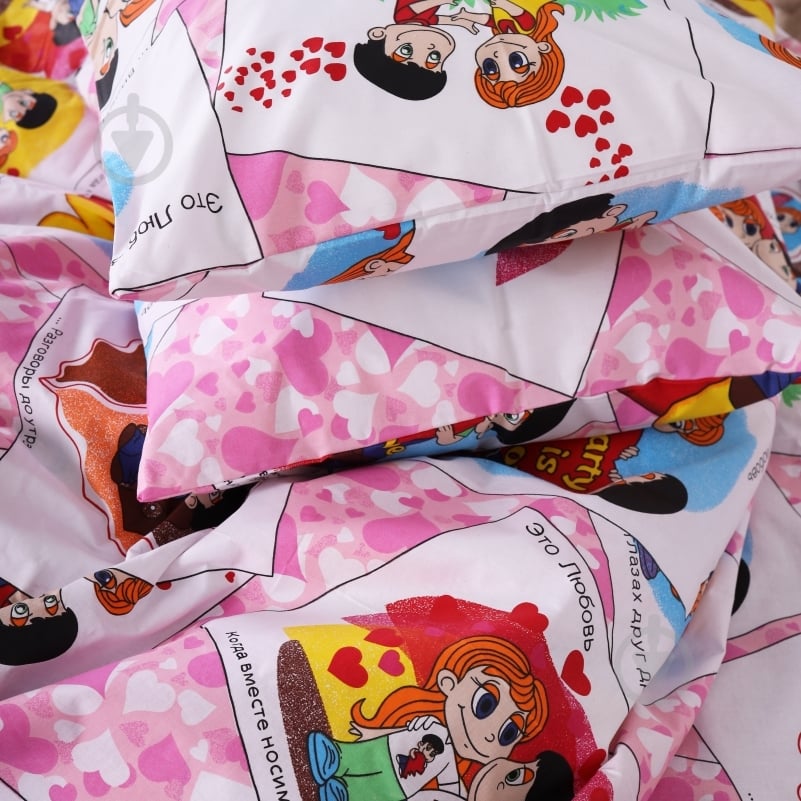 Наволочка бязь 17-0109 Love 70x70 см мульті MirSon - фото 1 Наволочка бязь 17-0109 Love 70x70 см мульті MirSon - фото 1