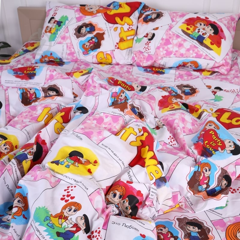 Наволочка бязь 17-0109 Love 70x70 см мульті MirSon - фото 3 Наволочка бязь 17-0109 Love 70x70 см мульті MirSon - фото 3