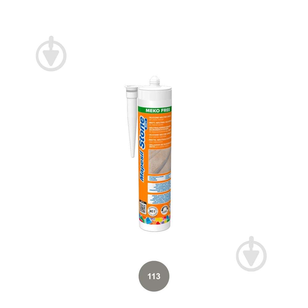 Герметик силіконовий Mapei Mapesil Stone Matt 113 сірий 310 мл - фото 1 Герметик силіконовий Mapei Mapesil Stone Matt 113 сірий 310 мл - фото 1