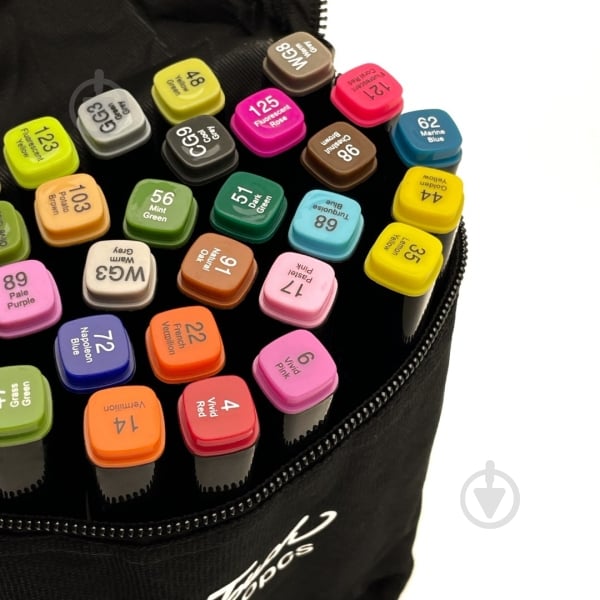 Набор перманентных маркеров Brushme двусторонних на спиртовой основе 30 шт. MPTT30 - фото 2