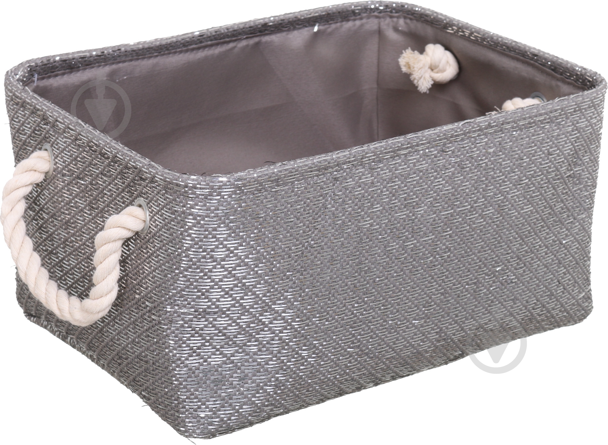 Корзина Dark Silver 32х26х16 см серый - фото 1 Корзина Dark Silver 32х26х16 см серый - фото 1